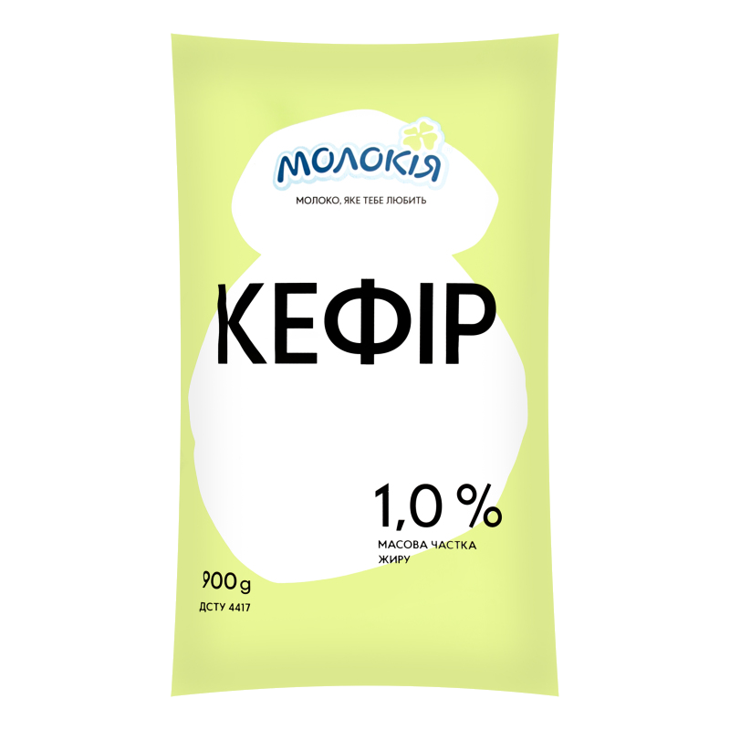 Кефір МОЛОКІЯ 1%, 900г, плівка поліетиленова